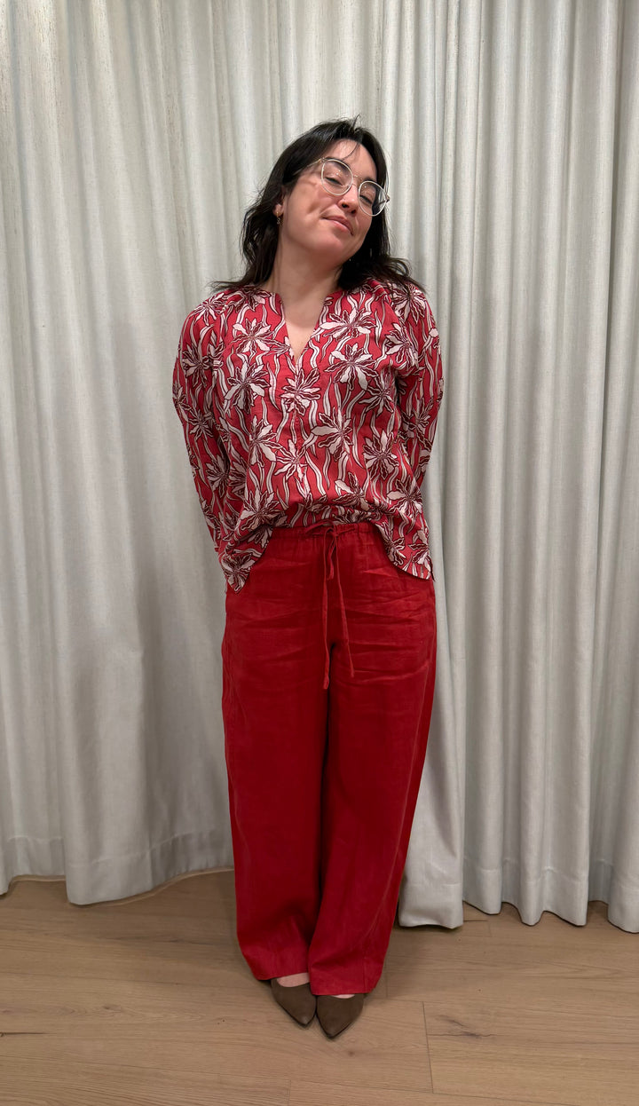 Pantalon en lin pur - Léger à la coupe décontractée