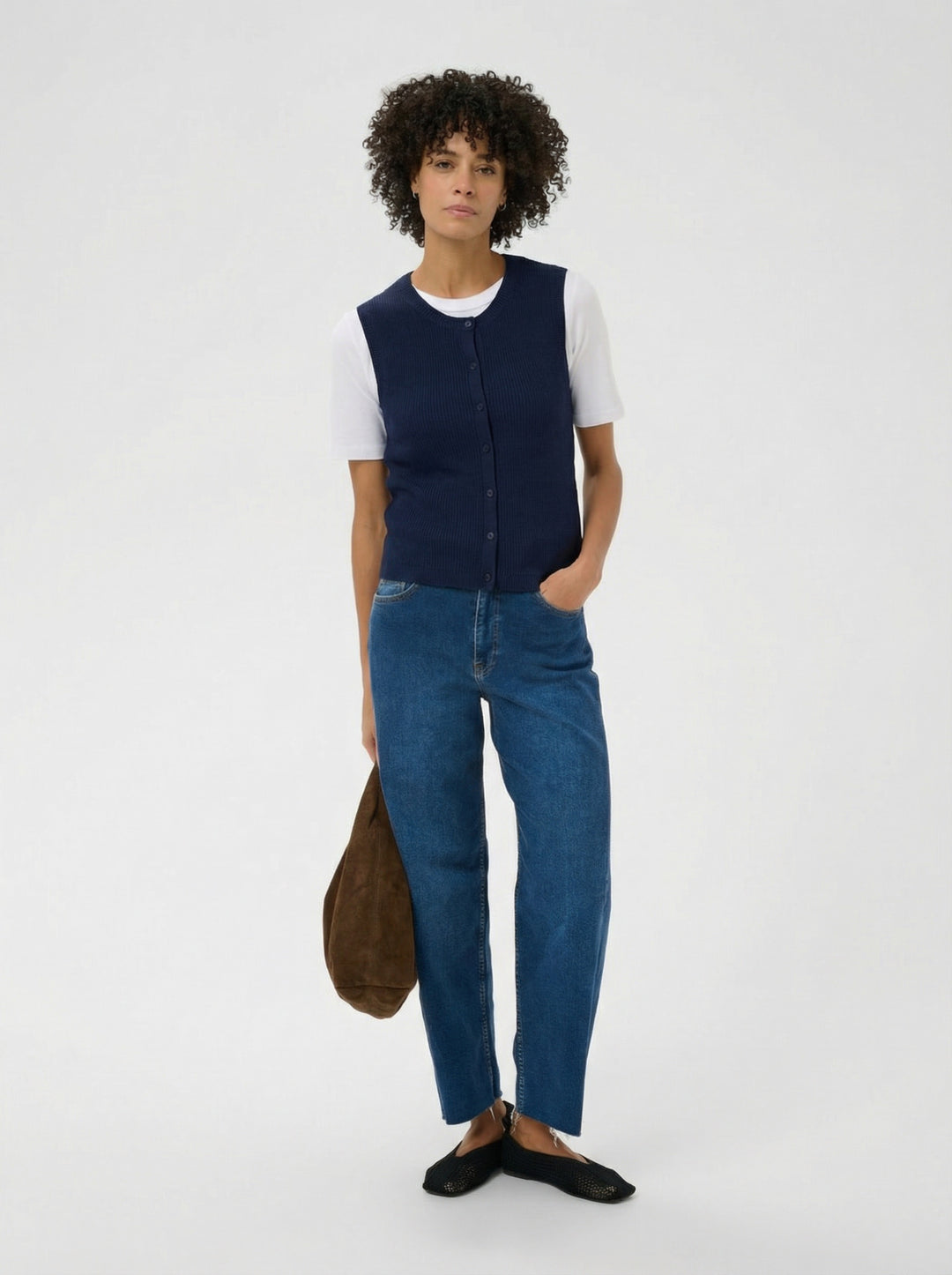 Cardigan sans manches Gemma - Maille biologique et style polyvalent