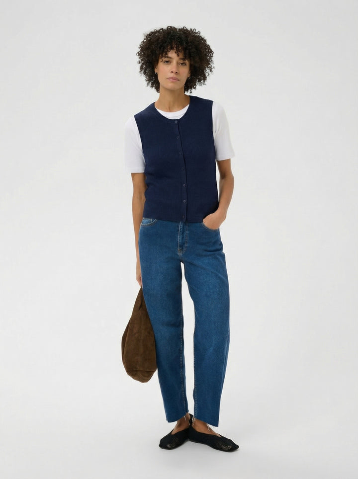 Cardigan sans manches Gemma - Maille biologique et style polyvalent