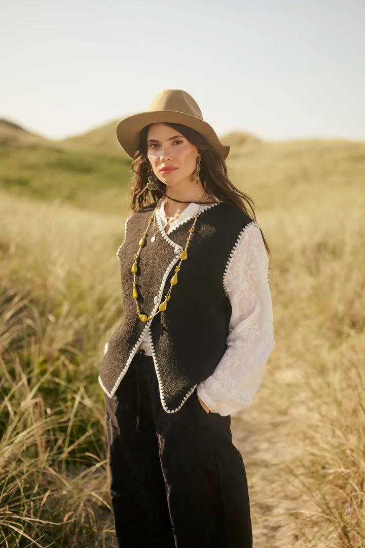 Gilet tendance à boutons disposés de manière décentrée Timmie