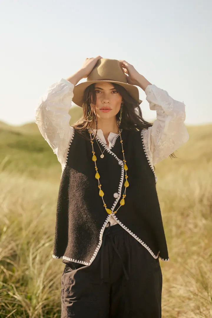 Gilet tendance à boutons disposés de manière décentrée Timmie