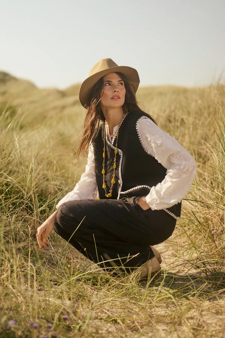 Gilet tendance à boutons disposés de manière décentrée Timmie