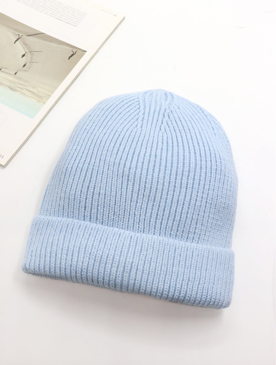 Bonnet à visière en maille tricotée  – Look douillet