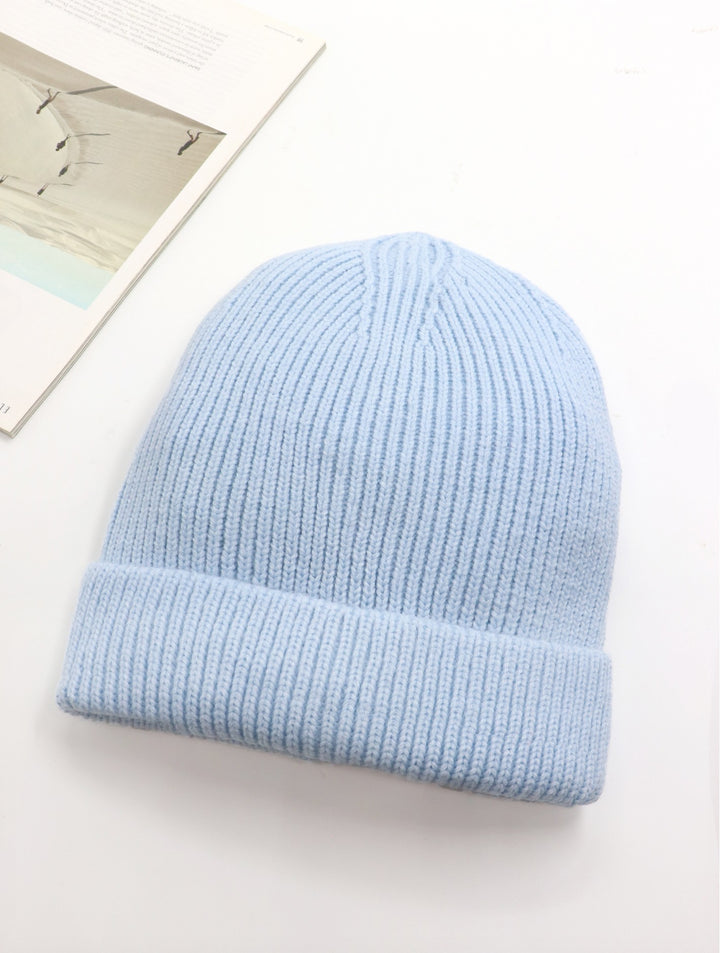 Bonnet à visière en maille tricotée  – Look douillet