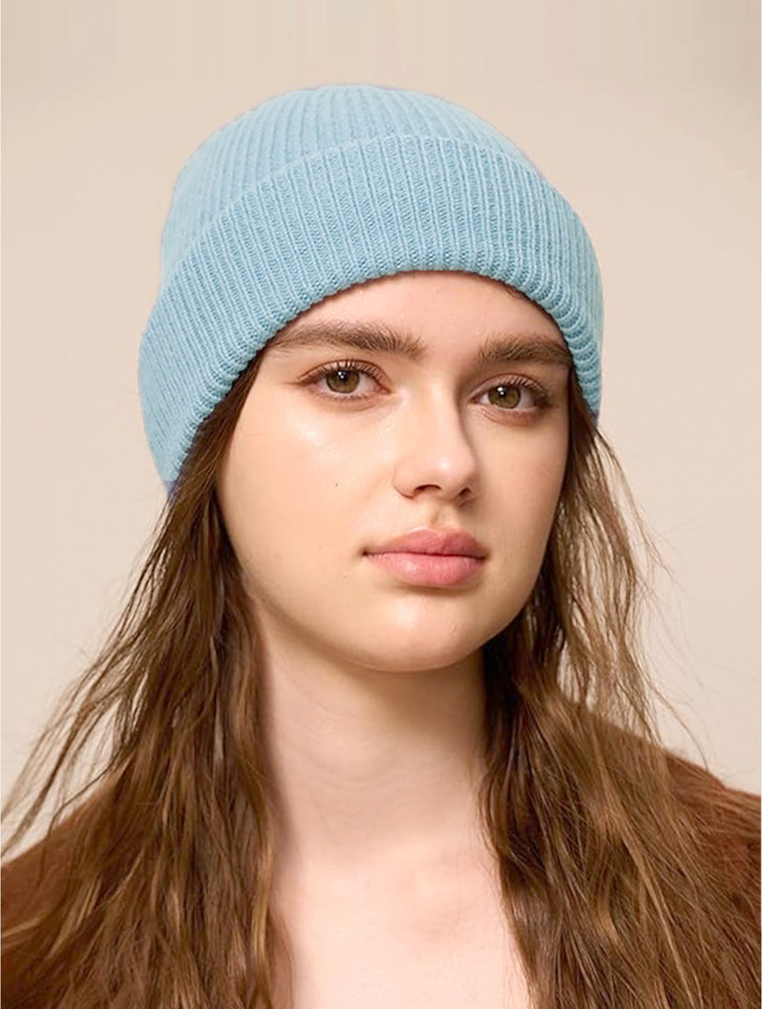 Bonnet à visière en maille tricotée  – Look douillet