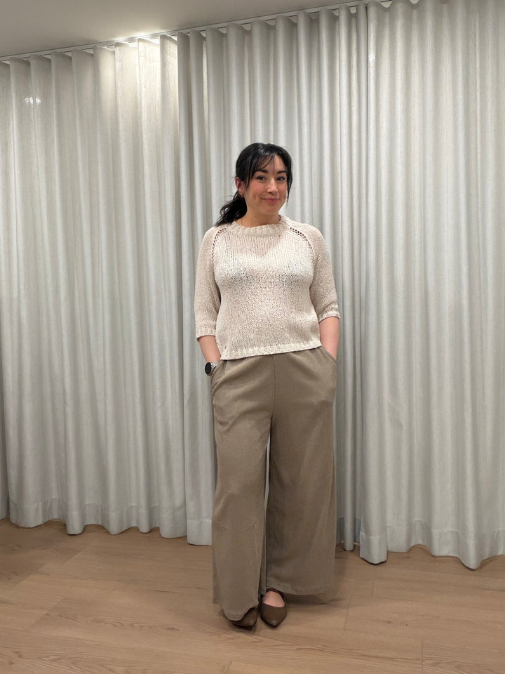 Stef long-sleeved knitted jumper - Cotton blend