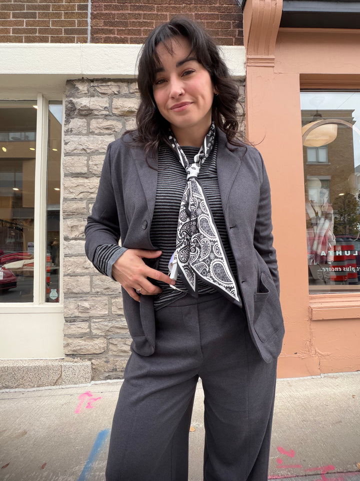 Blazer à col à revers traditionnel - Coupe droite ajustée