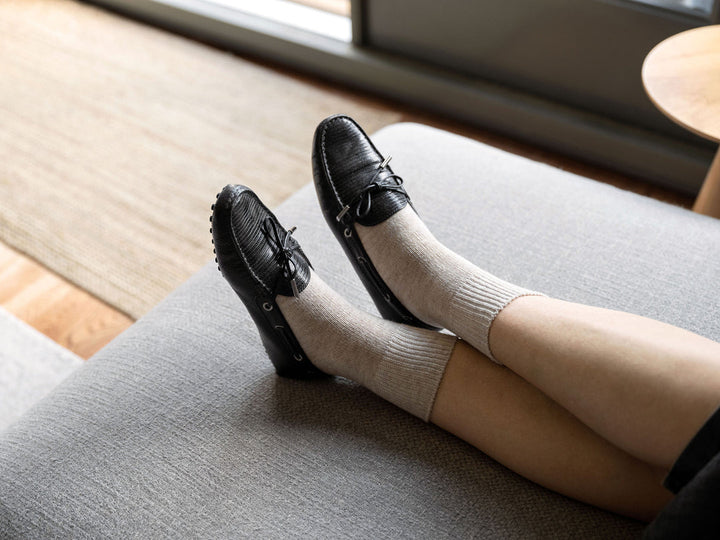 Chaussettes à revers côtelé