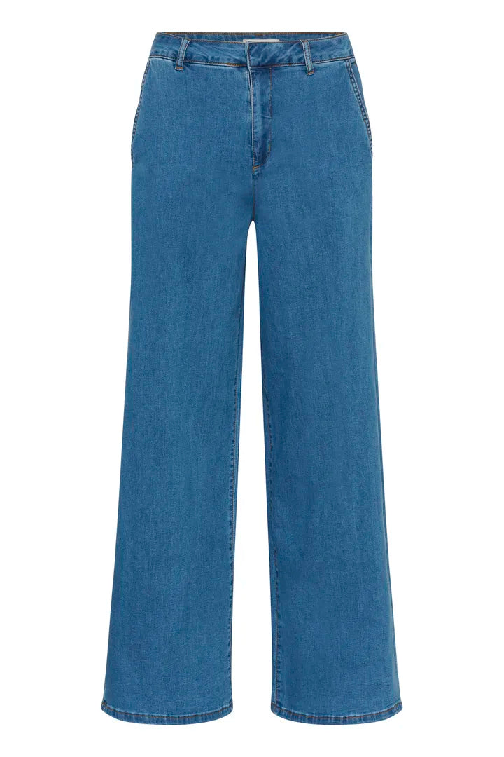 Jeans à jambes évasées Visti - Denim extensible et fluide