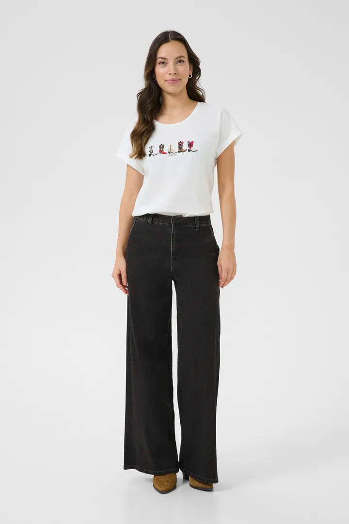 Jeans rétro à jambes évasées ultra larges Visti