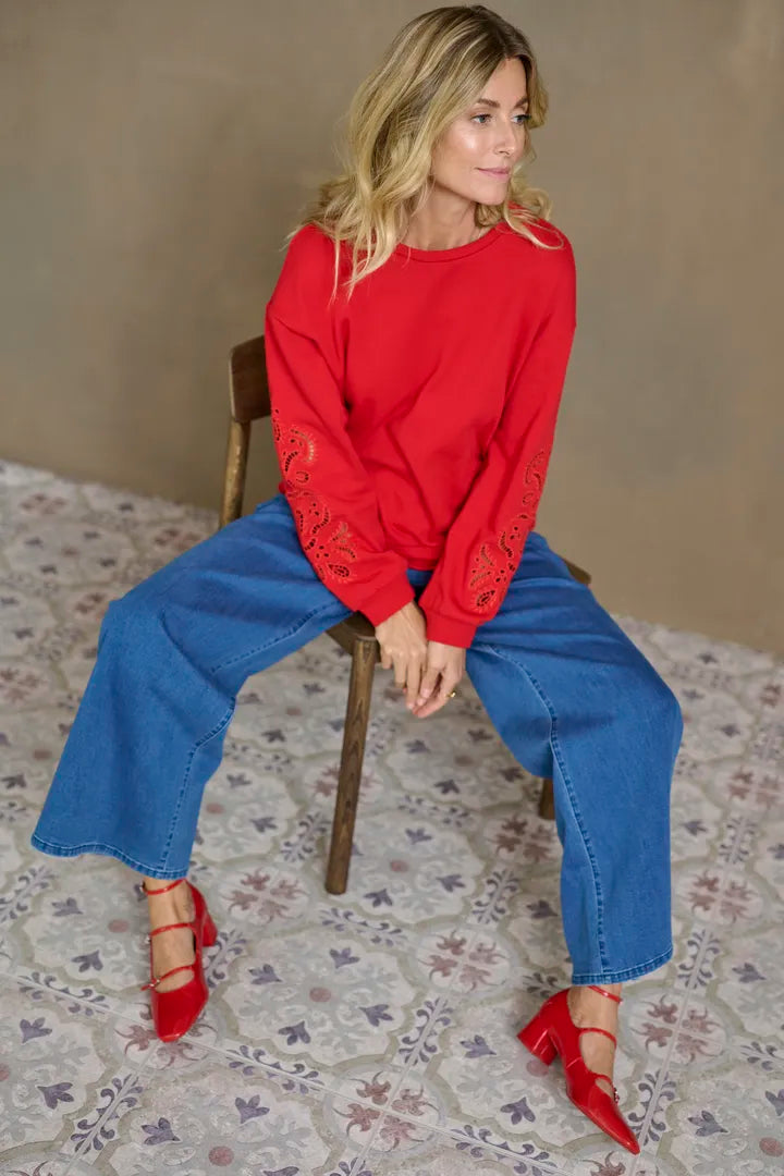 Jeans rétro à jambes évasées ultra larges Visti