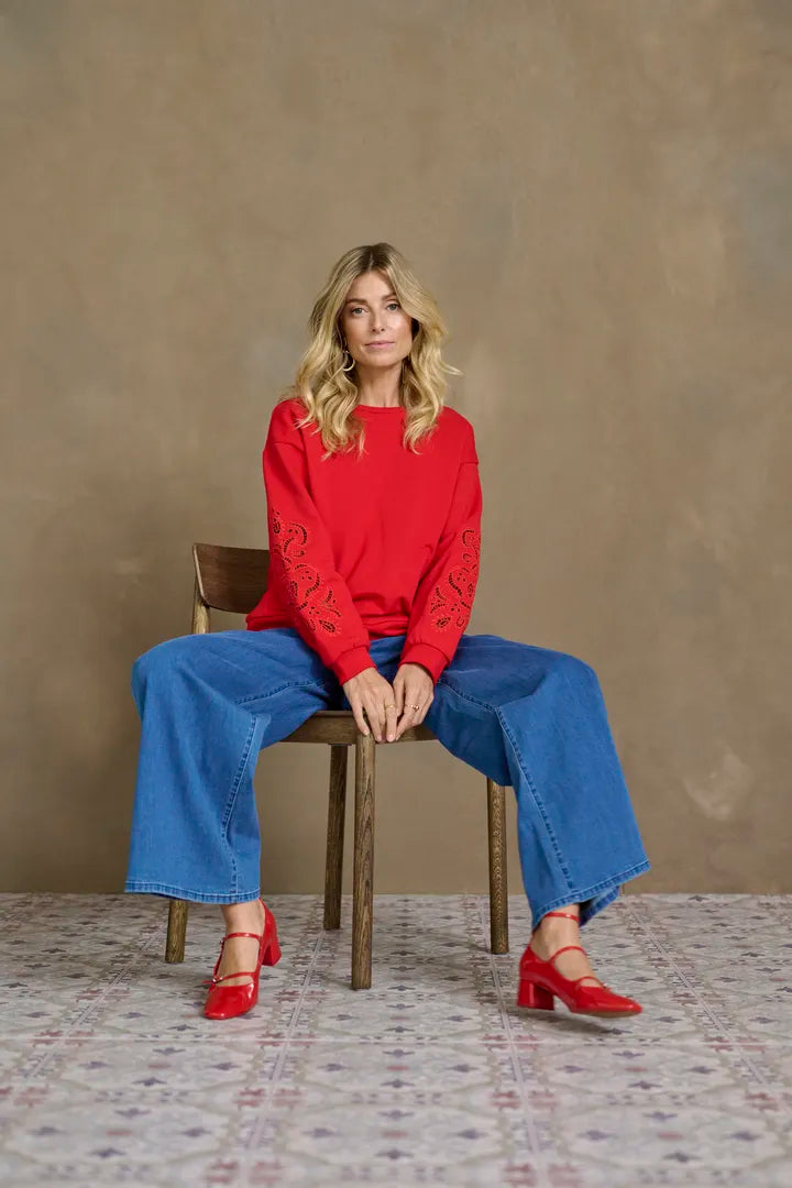 Jeans rétro à jambes évasées ultra larges Visti