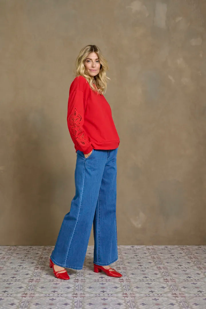 Jeans rétro à jambes évasées ultra larges Visti