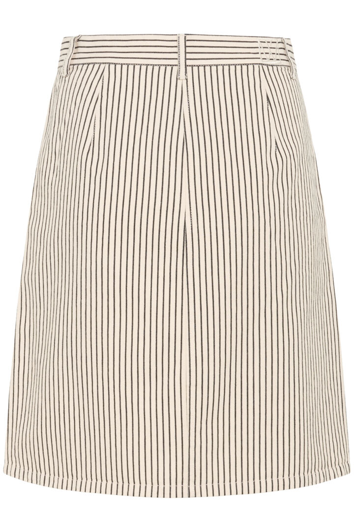 Jupe crayon avec rayures en lin Bai