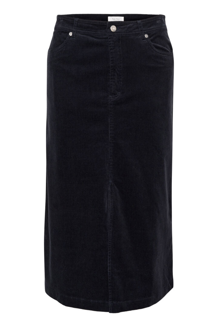 Jupe longue en velours côtelé - Main Image