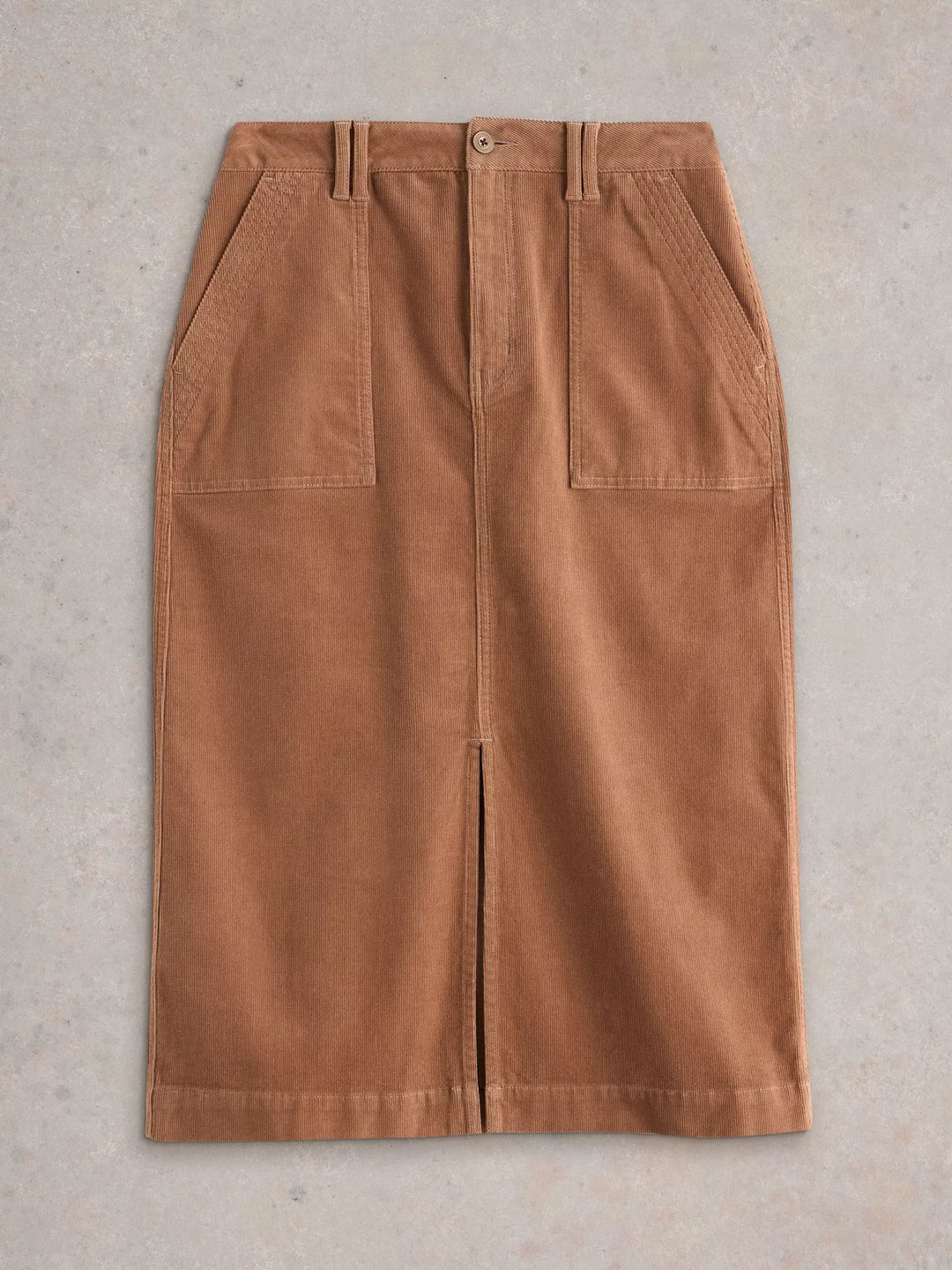 Jupe midi en velours côtelé - Main Image