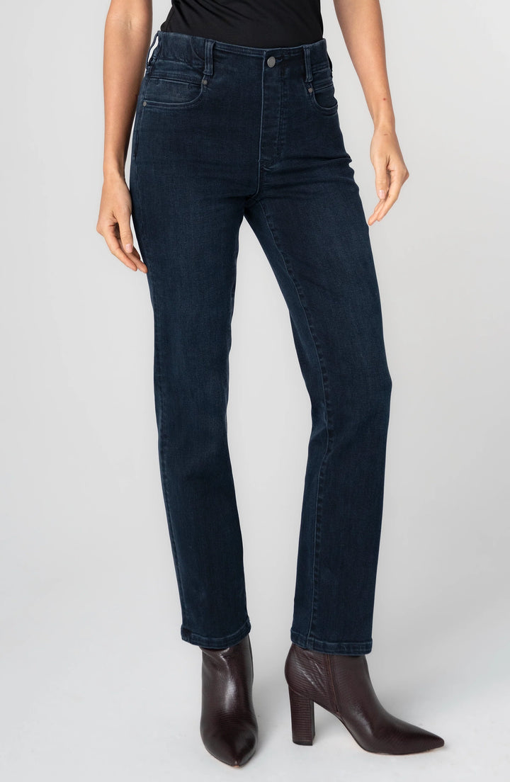 Jeans ajusté Gia - À enfiler avec ceinture élastique invisible