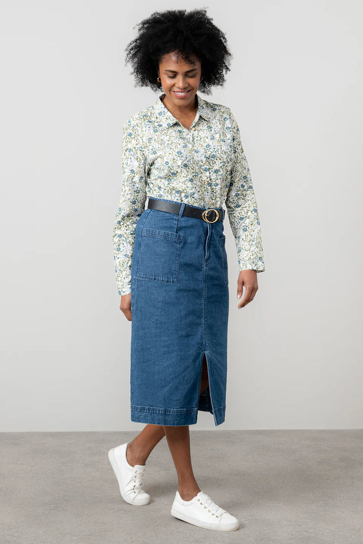 Jupe midi à fente avant Penrose