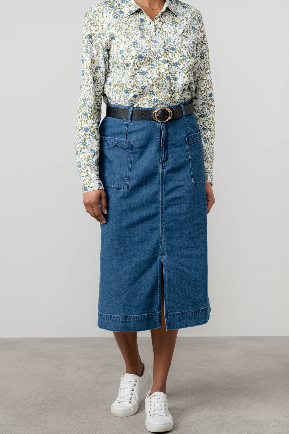 Jupe midi à fente avant Penrose