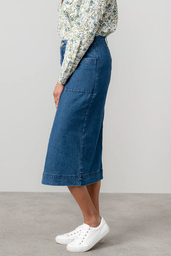 Jupe midi à fente avant Penrose