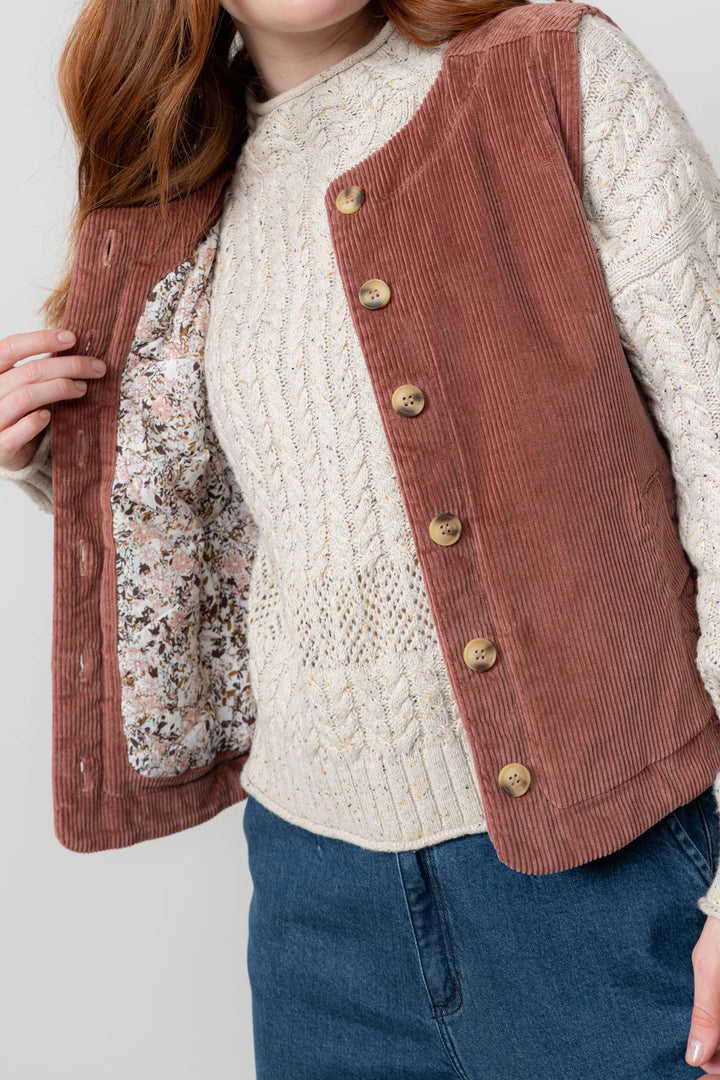 Veste sans manche en velours côtelé Dusk