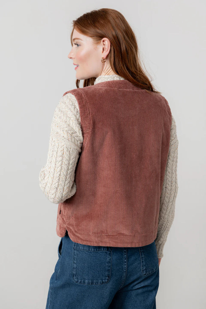 Veste sans manche en velours côtelé Dusk