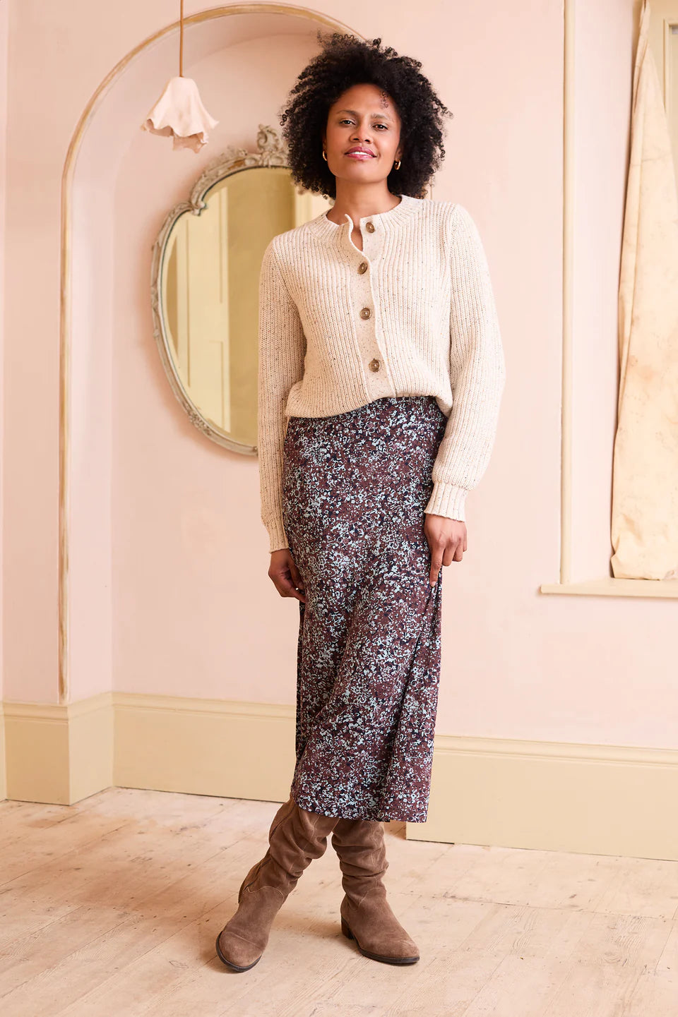 Cardigan court en maille côtelée