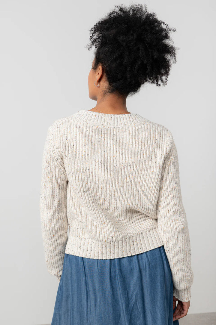 Cardigan court en maille côtelée