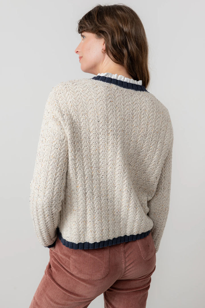 Cardigan à nouer en coton et fil recyclé