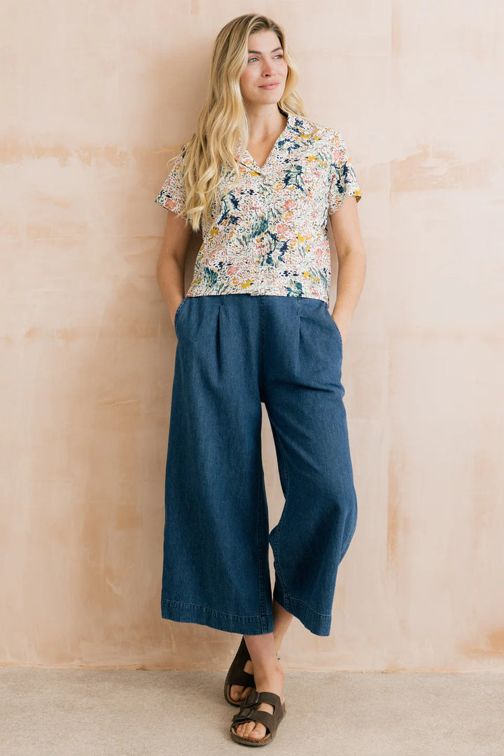 Blouse décontractée Pippa - En coton bio texturé au motif artistique