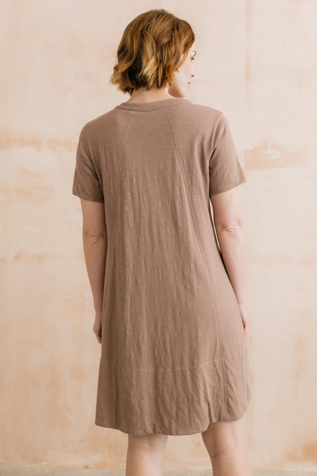 Robe en coton - Légère écoresponsable à col mandarin