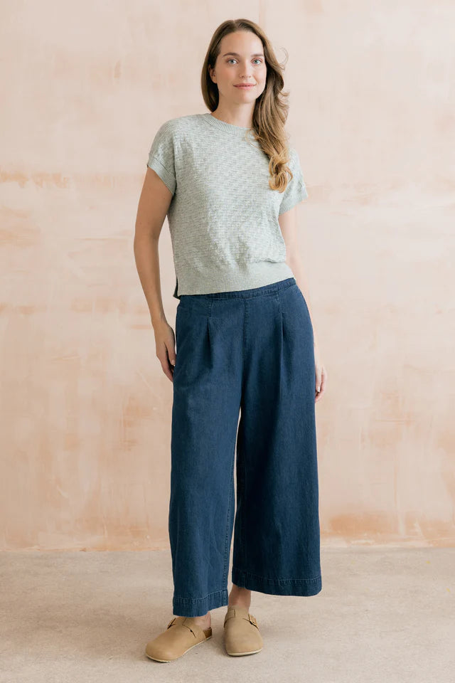 Pantalon en denim léger - En coton et lin