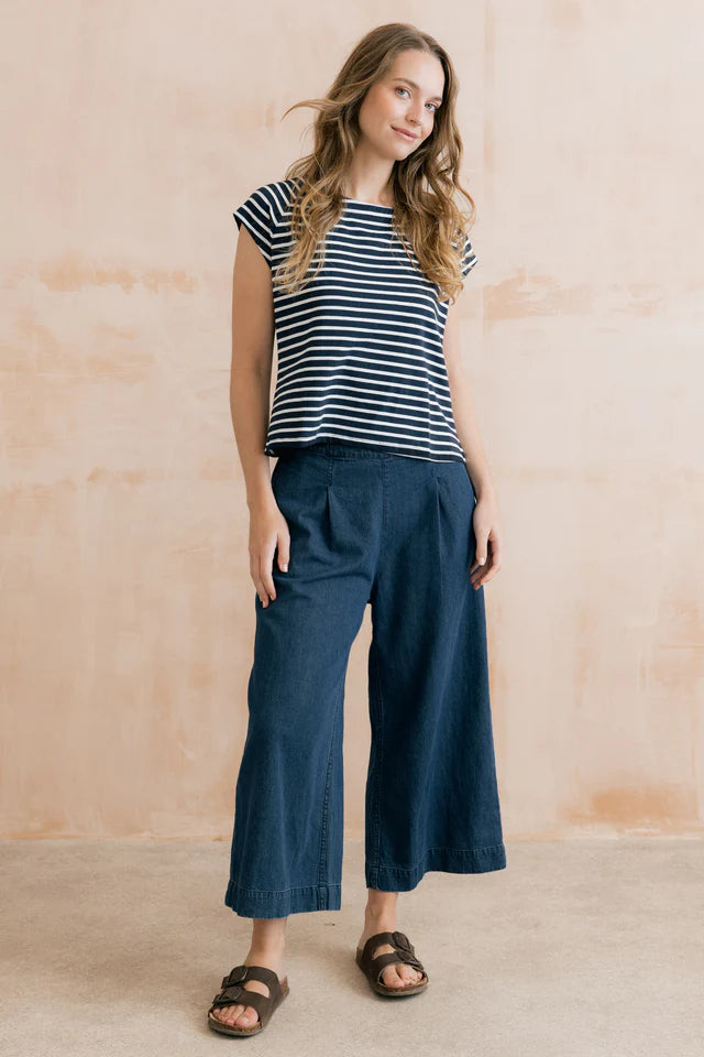 Pantalon en denim léger - En coton et lin