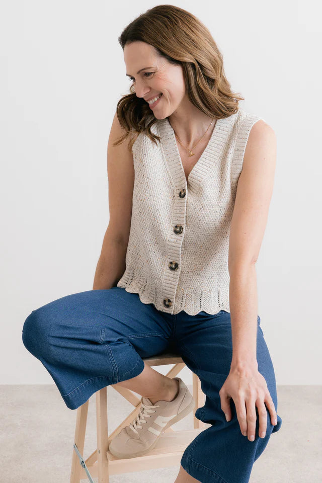 Débardeur en maille texturée Celandine - Matériels recyclés