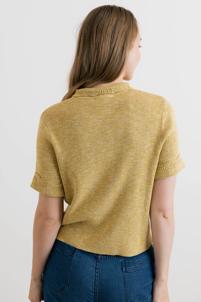 Cardigan en tricot à manches courtes Phoebe - En coton biologique