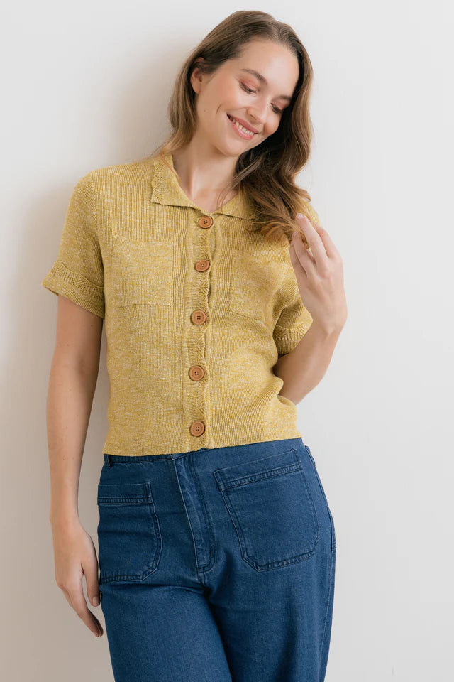 Cardigan en tricot à manches courtes Phoebe - En coton biologique