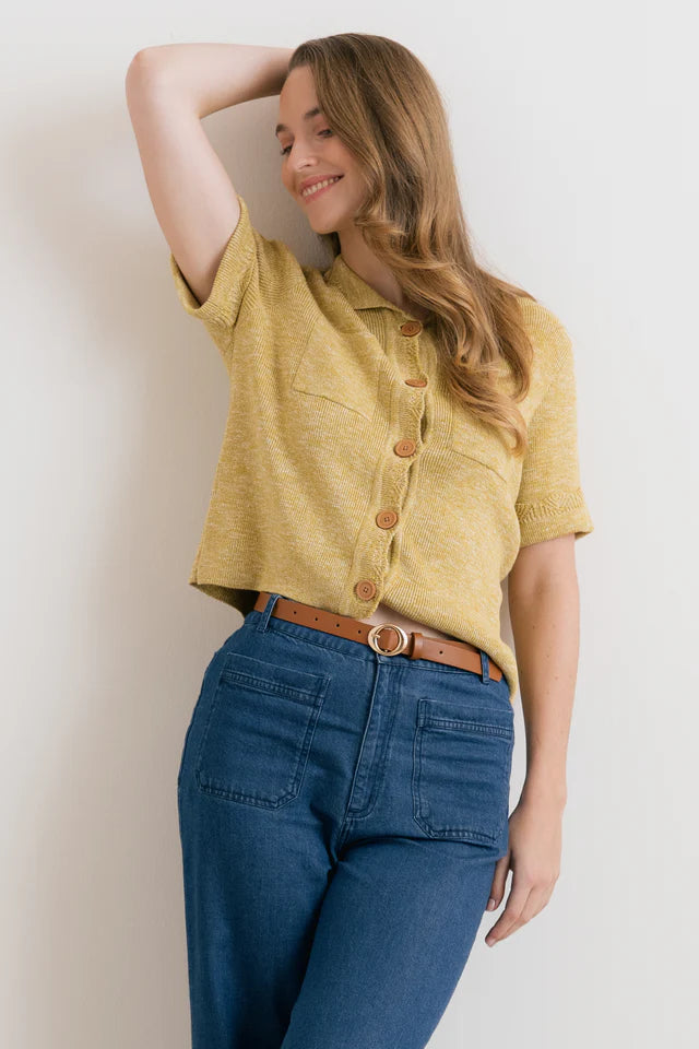 Cardigan en tricot à manches courtes Phoebe - En coton biologique