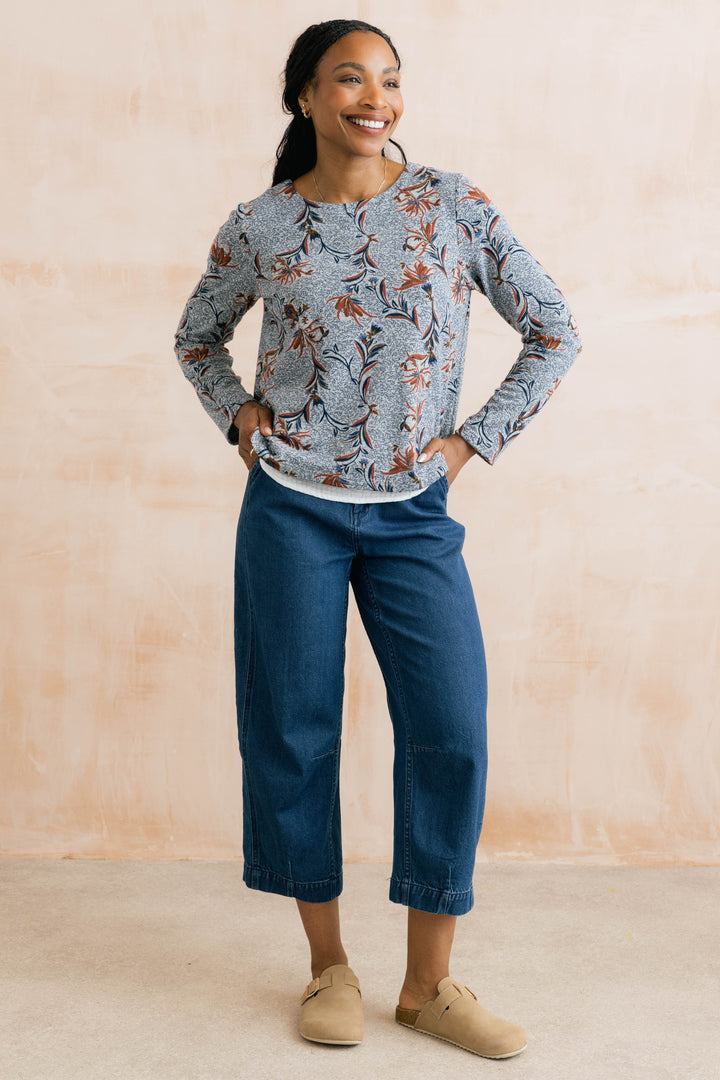 Chandail à imprimé floral - En maille recyclée extensible