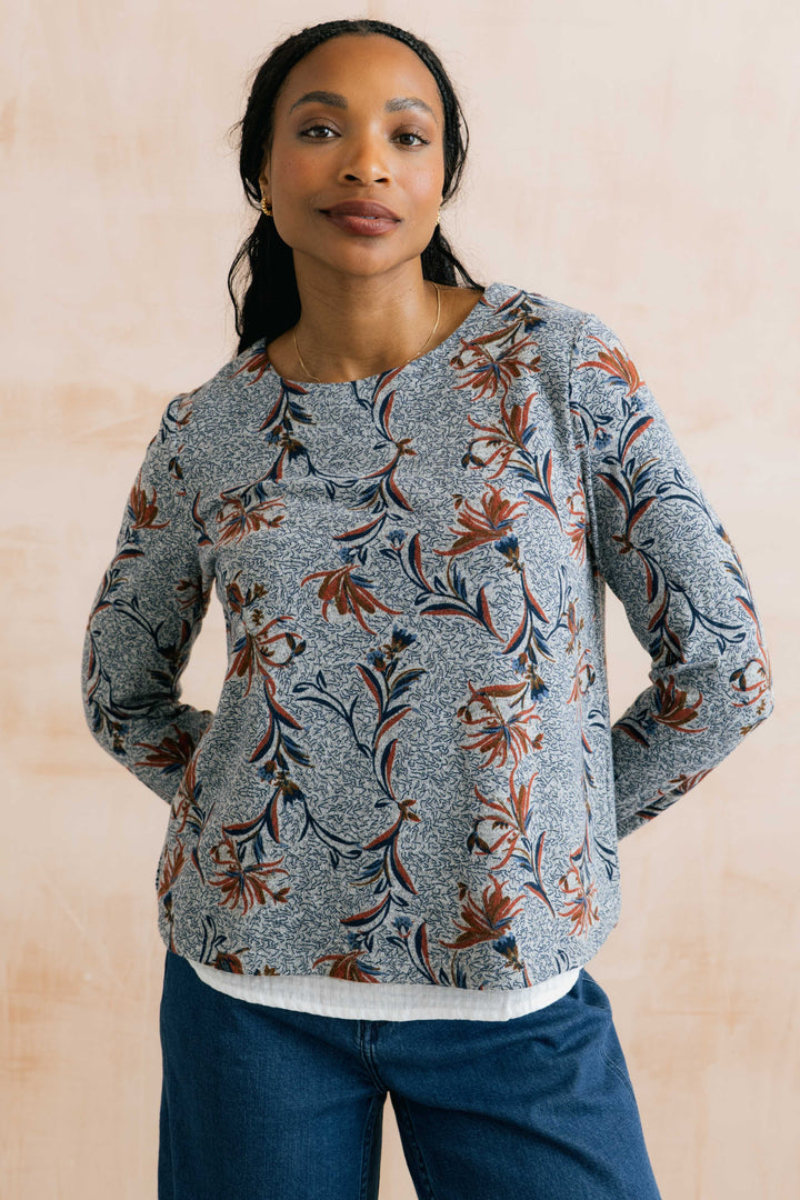 Chandail à imprimé floral - En maille recyclée extensible