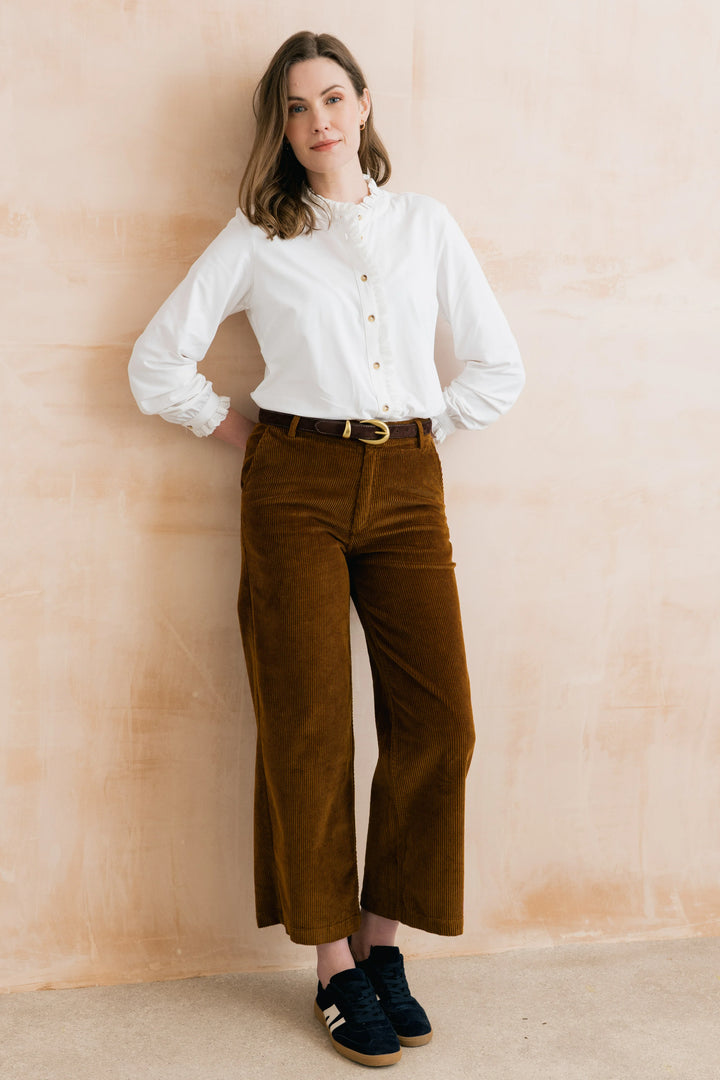 Chemise classique Sage - En mélange de coton biologique