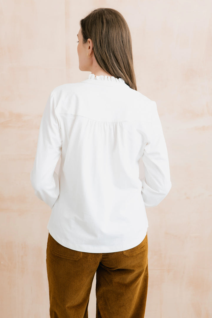 Chemise classique Sage - En mélange de coton biologique
