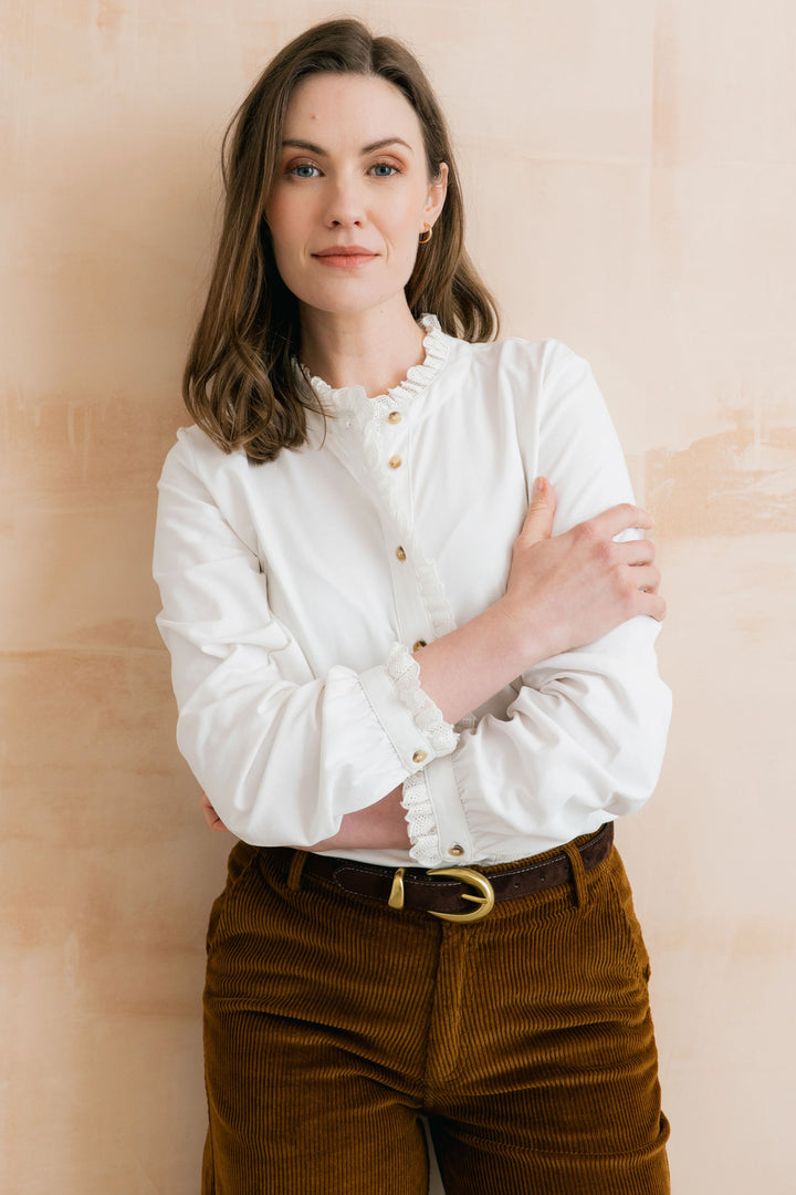 Chemise classique Sage - En mélange de coton biologique