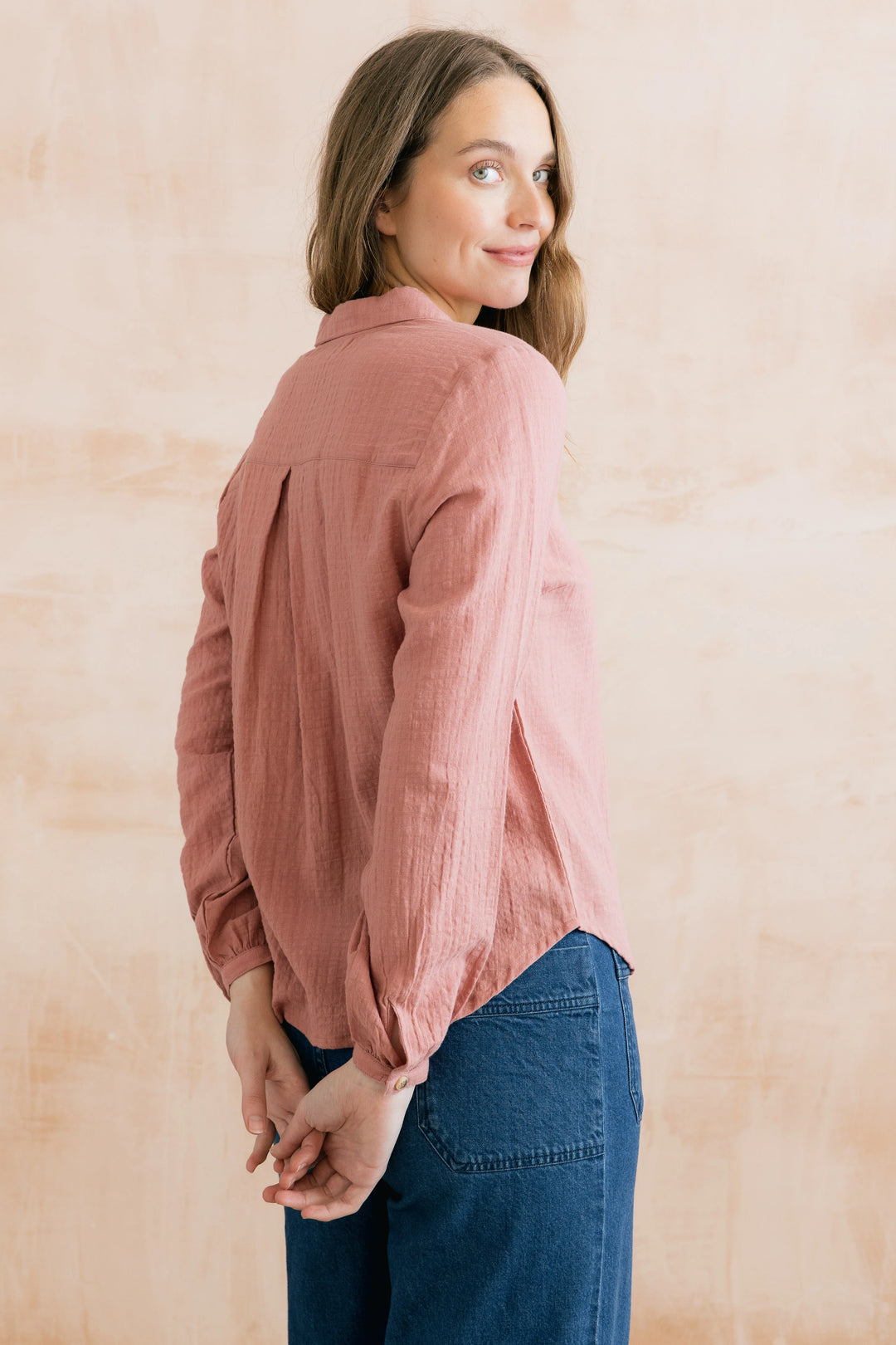 Chemise boutonnée à carreaux Ana - En pur coton biologique