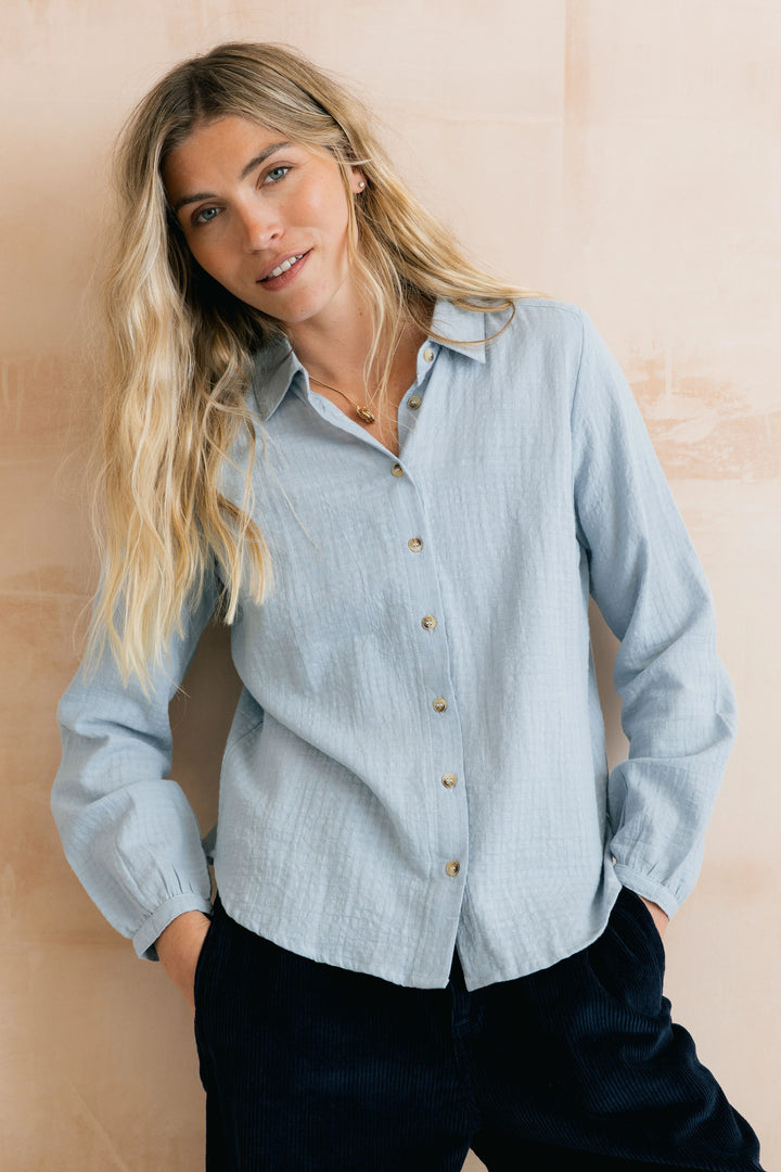 Chemise boutonnée à carreaux Ana - En pur coton biologique