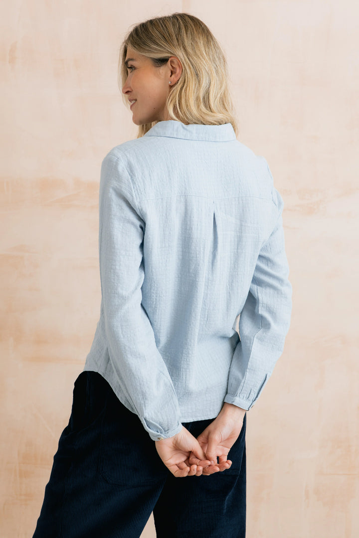 Chemise boutonnée à carreaux Ana - En pur coton biologique