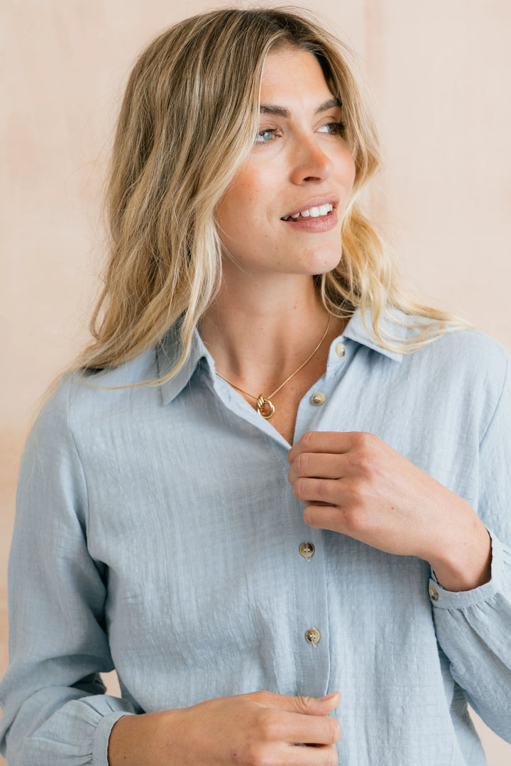 Chemise boutonnée à carreaux Ana - En pur coton biologique