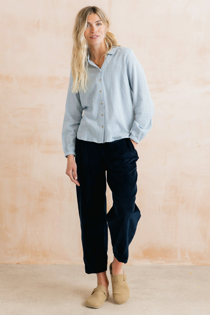 Chemise boutonnée à carreaux Ana - En pur coton biologique