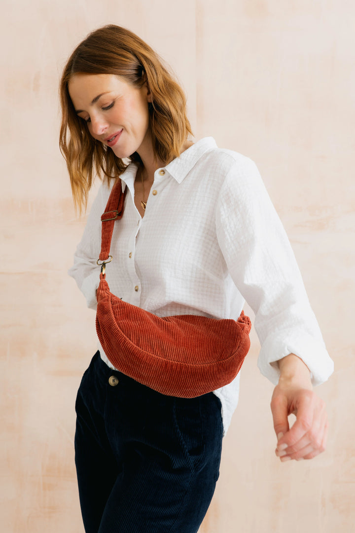 Chemise boutonnée à carreaux Ana - En pur coton biologique