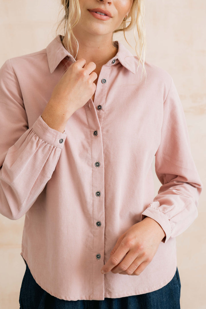 Chemise boutonnée en velours Ana - De pur coton biologique