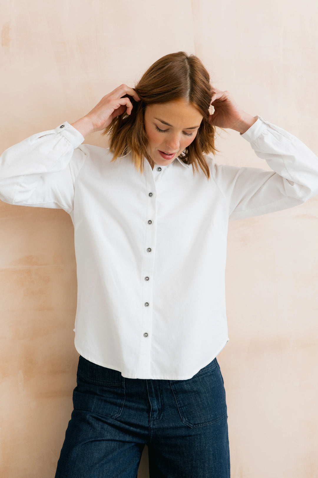 Chemise boutonnée en velours Ana - De pur coton biologique